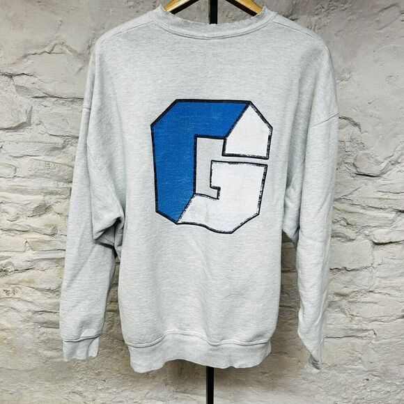 Vintage 90s Suny Geneseo Intramurals New York College Sweatshirt Distressed USA - Picture 1 of 8